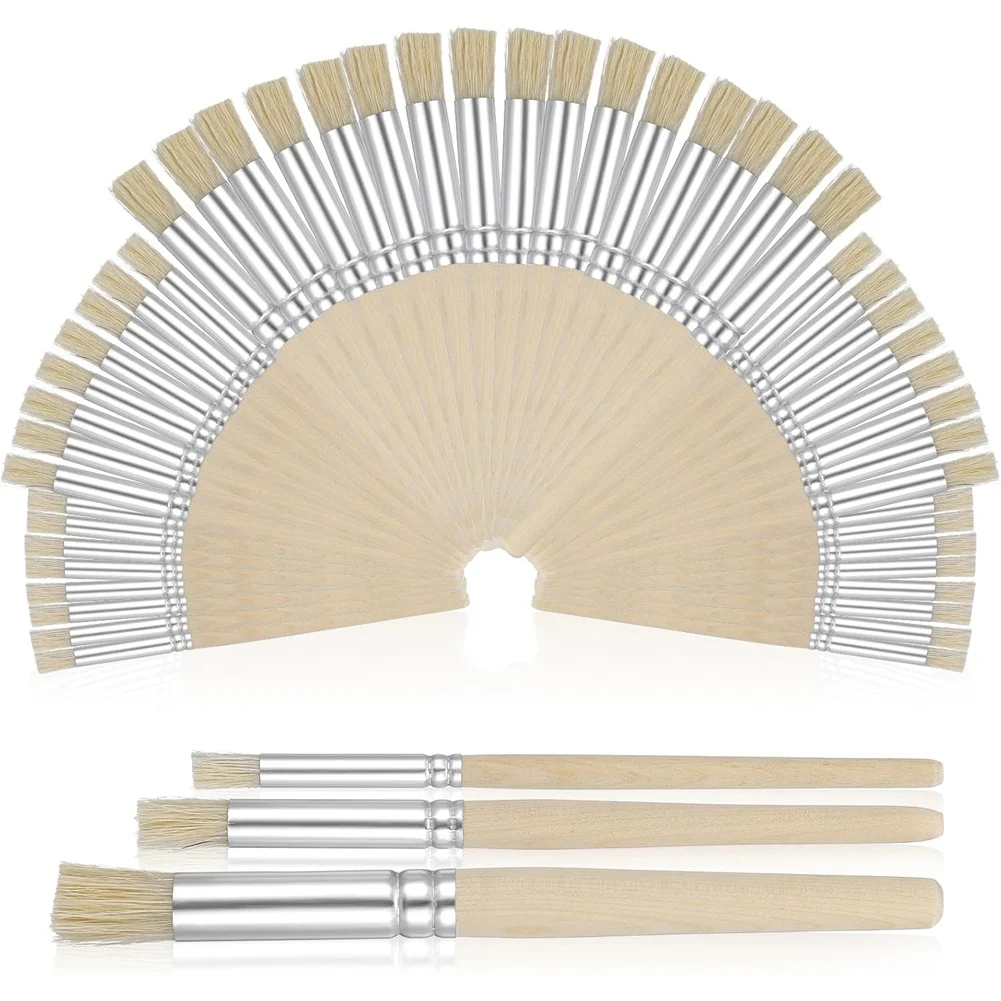 

Набор из 60 деревянных кистей-штампов CQMF, натуральные кисти, кисти с деревянной ручкой для покраски деревянных стен и моделей домов