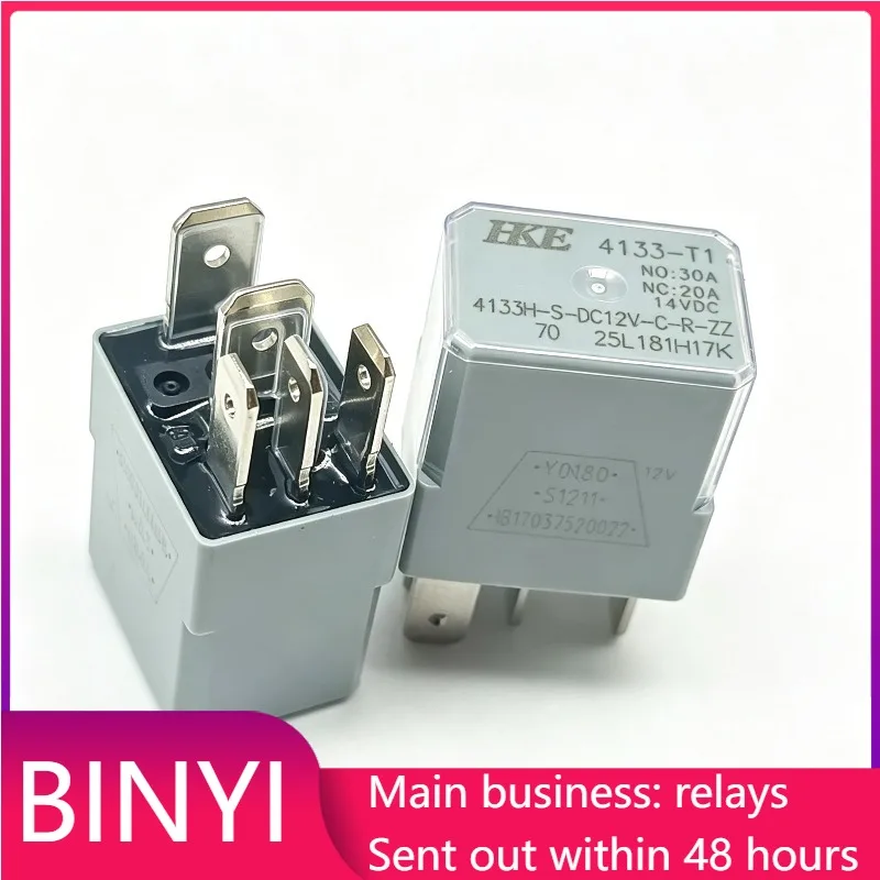 New 1pcs/lot 4133H-S-DC12V-C-R-ZZ HKE 5Pin Automotive Relay 30/20A SPDT 12V DC Vehicle Power Control Relay