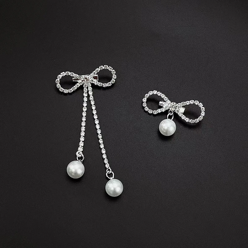 Cardigan elegante, suéter e casaco com laço de strass e detalhes de borla de pérola, perfeito como acessórios de casamento