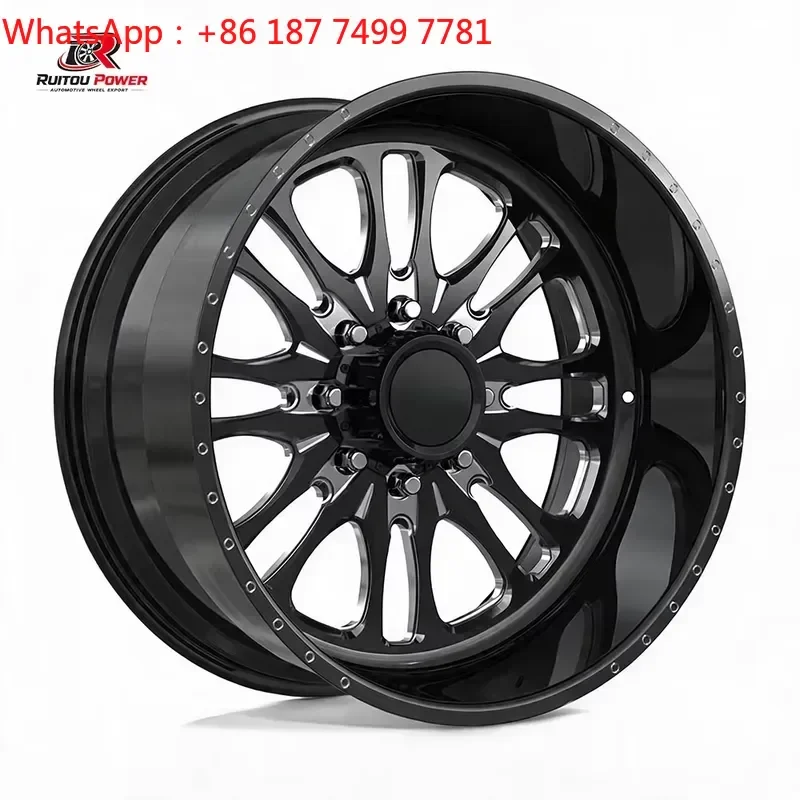 Custom Monoblock Forged Alloy Wheels Spoke Deep Concave 20 22 24 26 Inch Off Road Rims for Pickup SUV