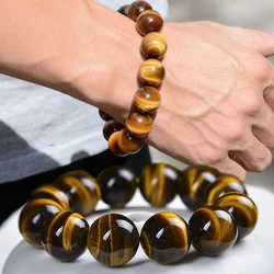 8/10/14mm Natural Stone Buddha Bracelet Blue Brown Tiger Eyes Beads Bracelet for Men Women Weight Loss Healing Bracelets Jewelry