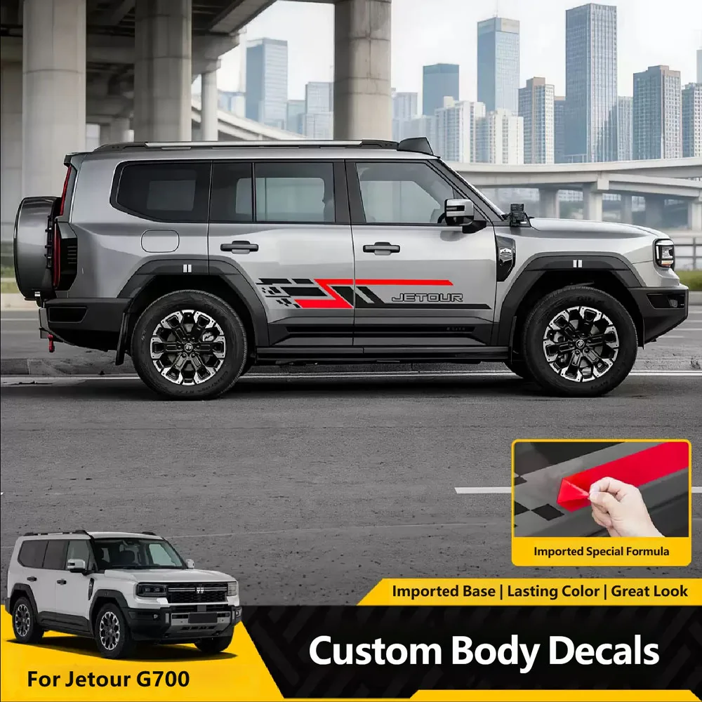 

For Jetour G700 2025 2026 Body Personalized Stickers Decoration Door Strip Waist Line Decals Off-Road Modification Accessories