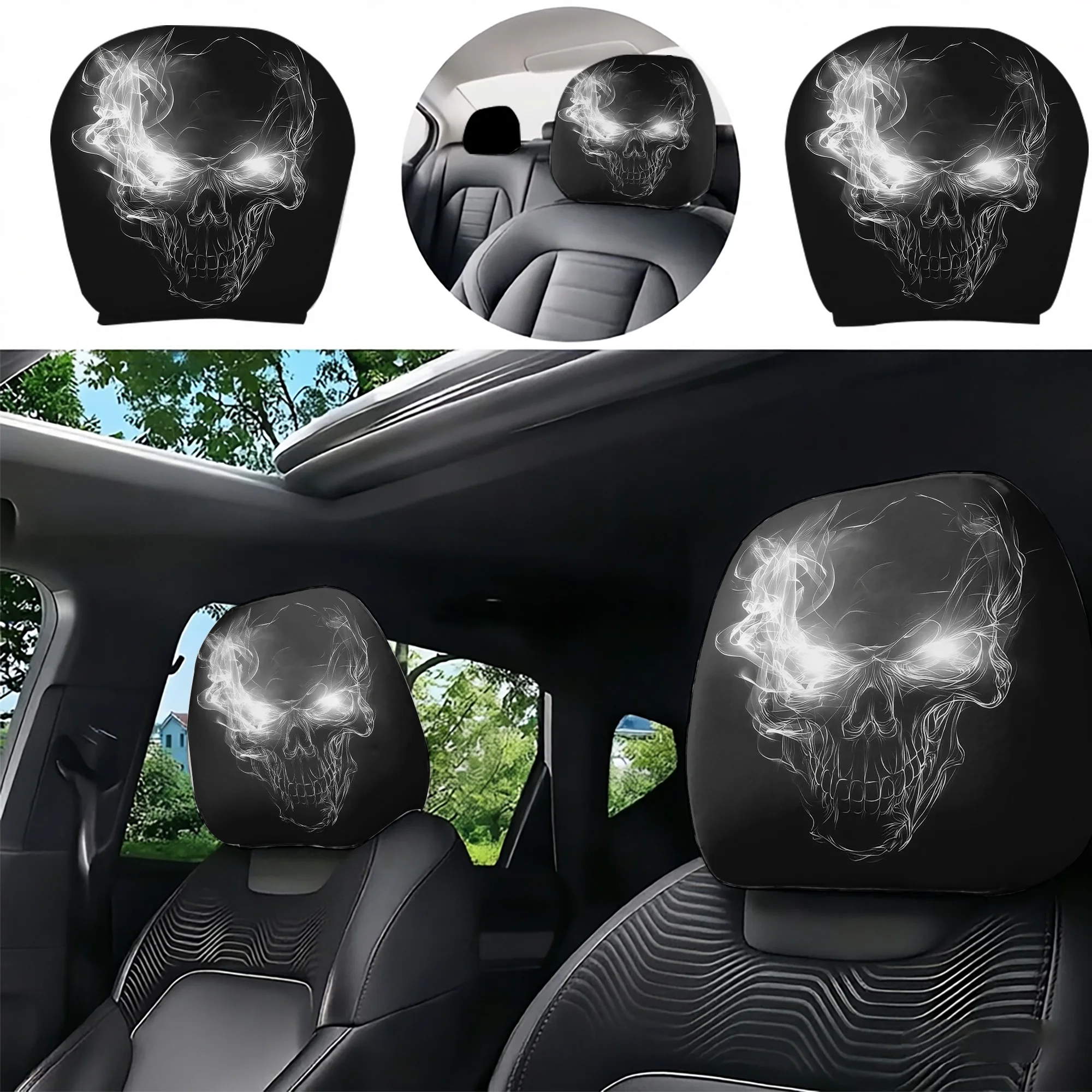 Interior Design Visualizer - 2 buah penutup sandaran kepala mobil