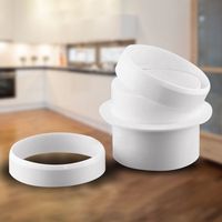 80-150mm PVC Round Pipe Draft Blocker Backdraft Damper One Way ventilation fan air duct Check Valve Kitchen Ventilation Grill