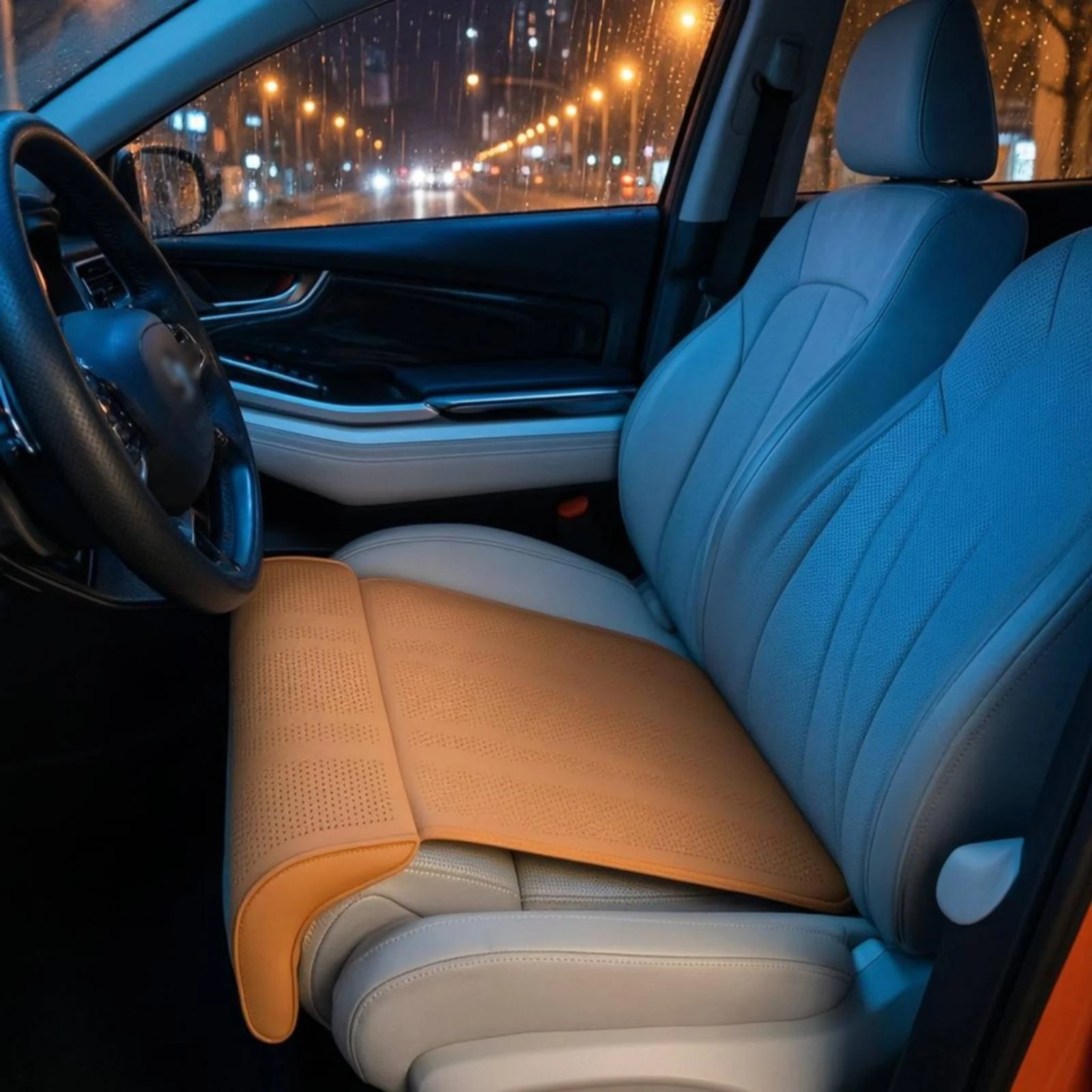 Car Seat Extender Ergonomic Driver Seat Leg Rest Leg Extender Cushion Breathable Auto Accessory Wear-Resistant for Long Drives