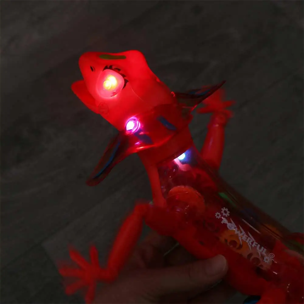 Robotmodel Elektronische huisdieren Hagedis Geluiden Lichten Hagedis Hagedis Lopen Elektronisch Kawaii Transparant