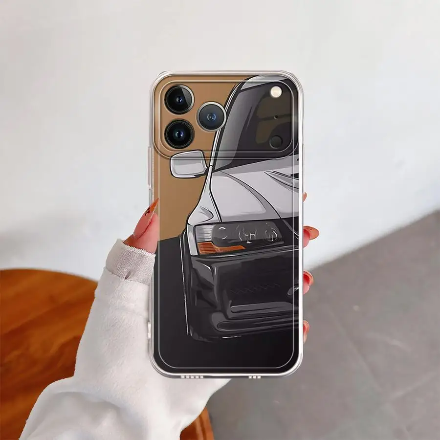 حافظة لهاتف آيفون 16 15 14 Plus 17 Air XR 7 8 12 Mini 16e 13 12 11 Pro MAX غطاء هاتف ناعم ياباني JDM سيارات رياضية #5