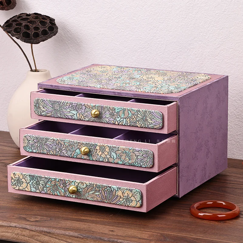 Luxury Jewelry Box Large Capacity Ring Bracelet Storage Boxes Girl Necklaces Earring Organizer Travelling Jewelry Box Women Gift view 4