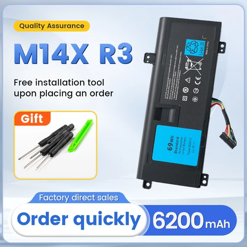 SOMI G05YJ batería del ordenador portátil para DELL Alienware 14 A14 M14X R3 R4 serie P39G Alienware 14D-1528 GO5YJ Y3PN0 8X70T 69WH