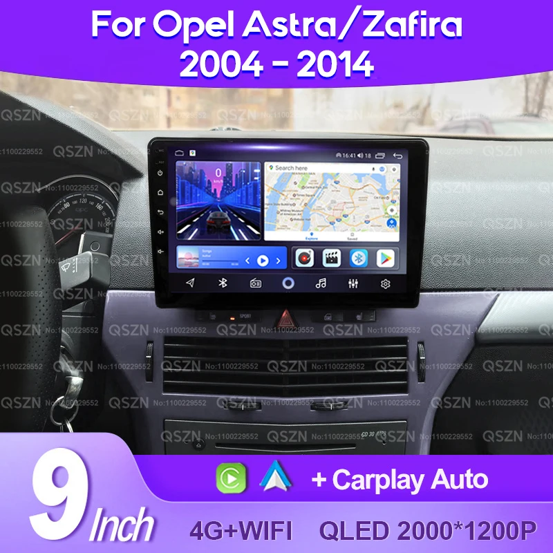 زننو: دليل شامل لجهاز راديو سيارة QSZN مع Android 13 ودعم CarPlay و4G لأوبيل أسترا H وزافيرا B