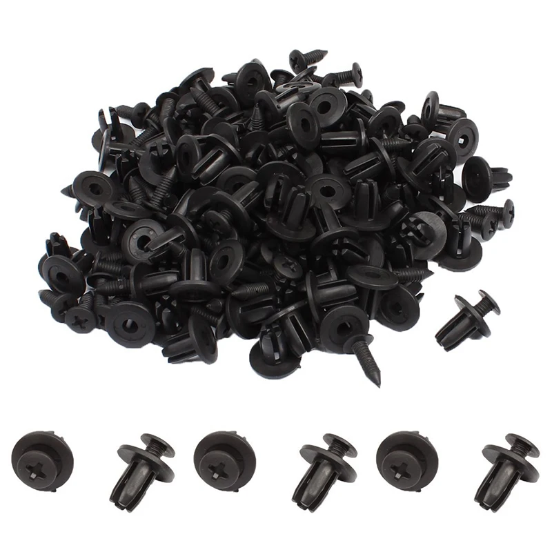 6mm Car Bumper Fender 6mm Hole Plastic Rivets Fasteners Clips For Honda Auto Fastener & Clip Interior Accessories