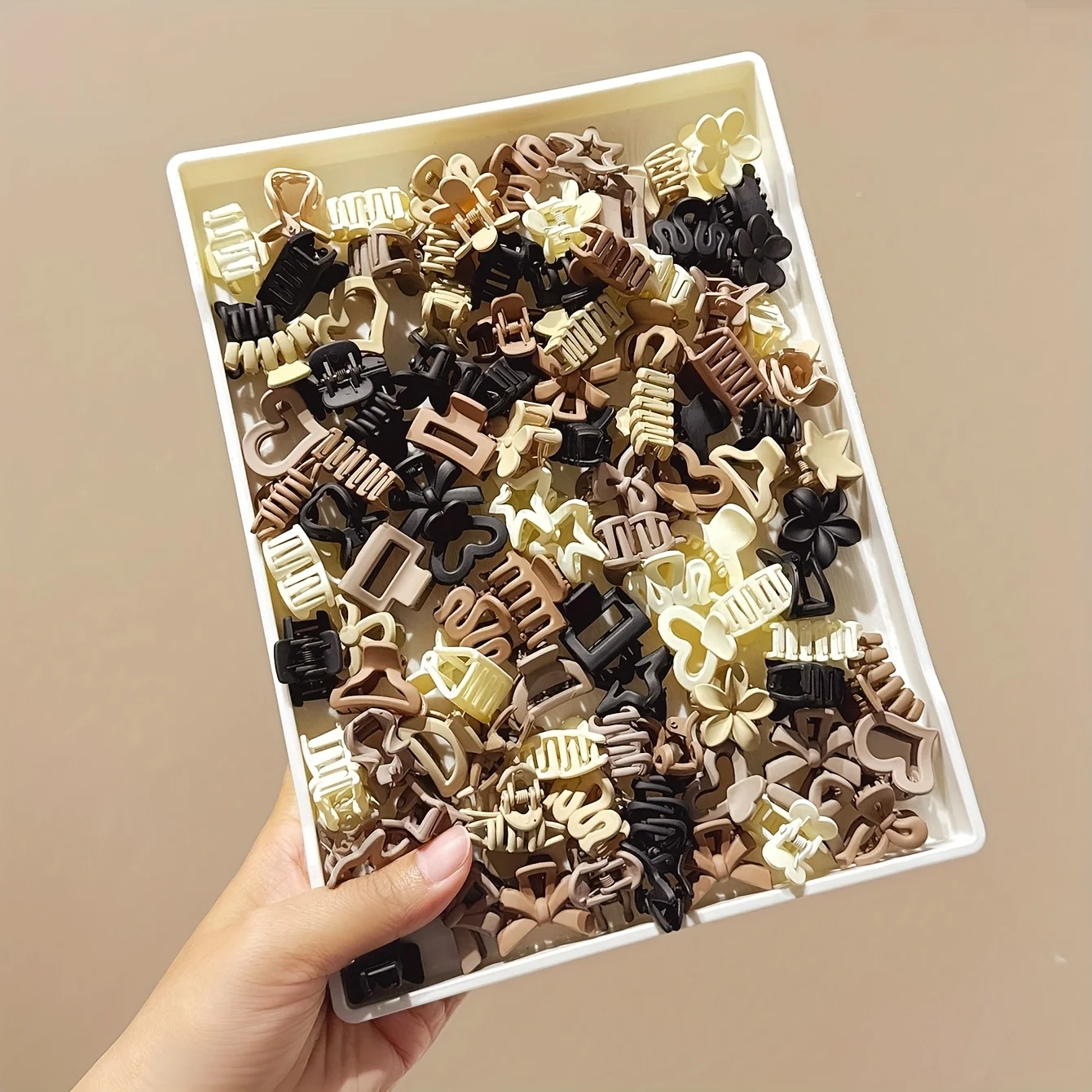 Pacote Misto de Pequenos Clips Bege, Acessórios Fofos para Meninas - Perfeito para Uso Diário, Ocasiões Especiais ou Presentes de Viagem, Mini Clips de Cabelo Clips de cabelo para meninas  Acessórios de cabelo fofos  C