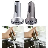 Chrome Pull Out Spray Head Faucet Kitchen Sink Basin Mixer Tap Replace Universal For 1/2 Inch Faucet Spare Spout