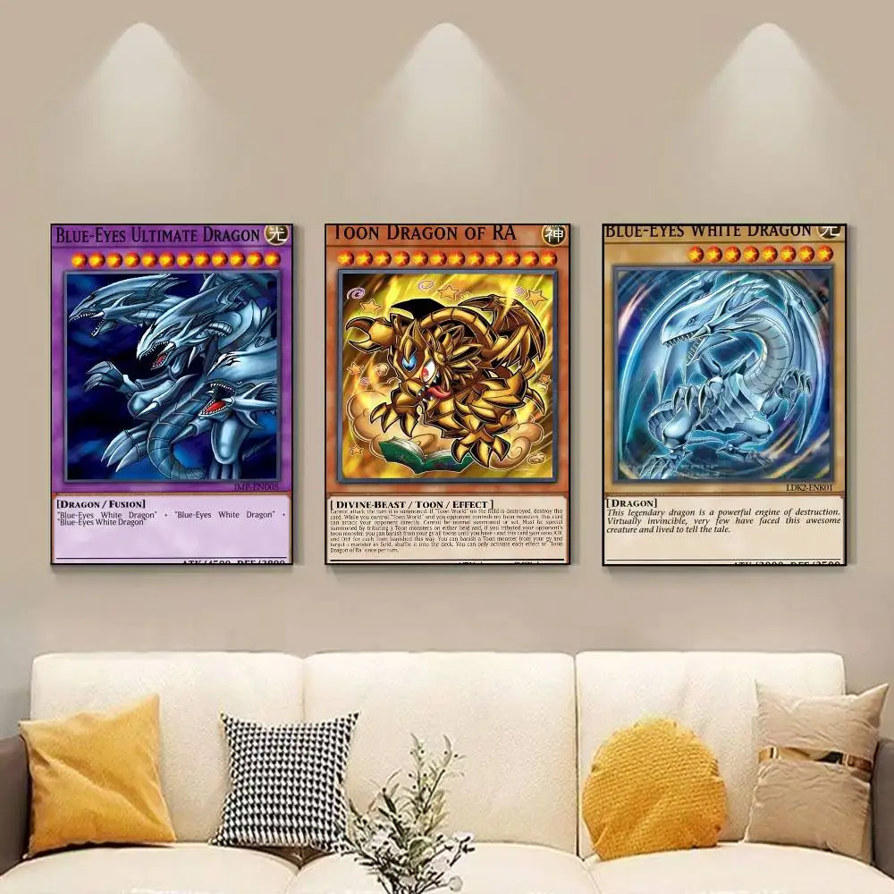 Yu-Gi-Oh Card Cool Poster Versatile HD Waterproof Wall Art Self-Adhesive Decor for Any Space Ideal Gift
