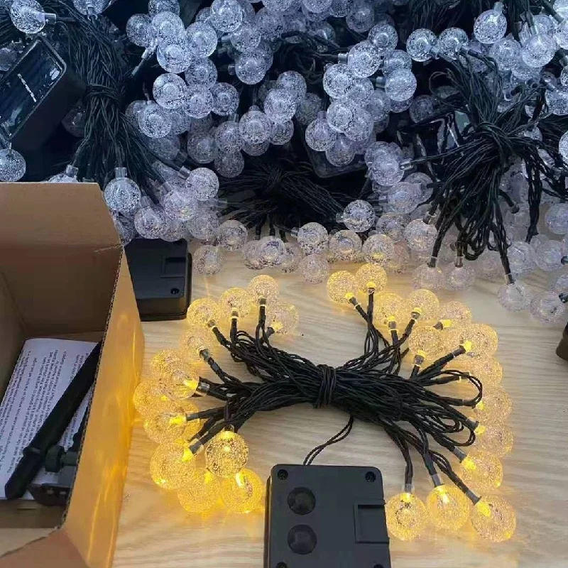 

8 Flashing Modes Romantic Outdoor Fairy Lights Solar Ball String Lights for Garden Yard Home Party Decor Festive Celebrations