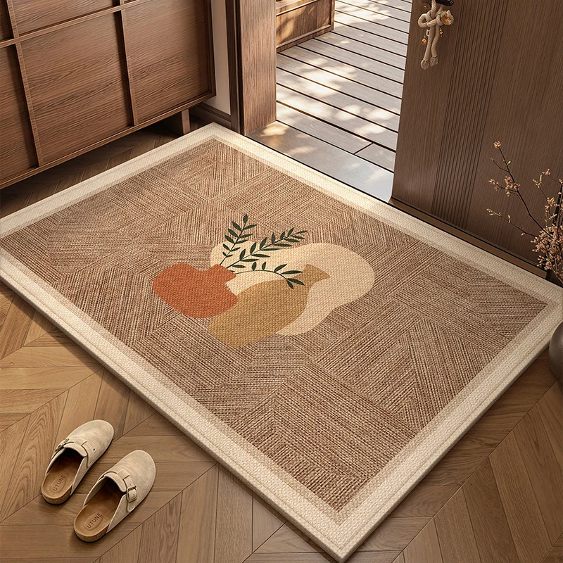 Entrance Doormat Comfortable Loop-pile Carpet Stain-resistant Wear-resistant Floor Mats Modern Minimalist Home Decoration Rug