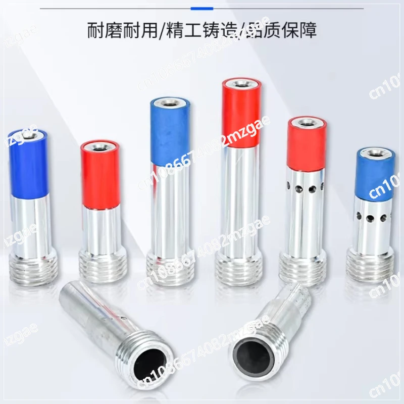 

Аксессуары для пескоструйных аппаратов высокого давления: пескоструйный бак, сопло из карбида бора с одинарным и двойным воздухозаборником, пистолет-распылитель.