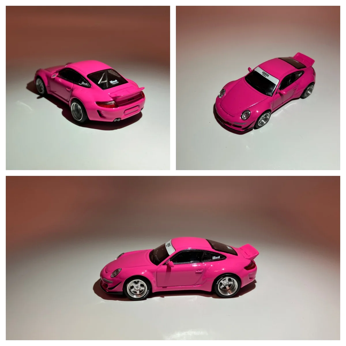 

PopRace 1/64 997 RWB JDM Розовая модель автомобиля из литого металла, лимитированная серия, коллекционная игрушка, модель автомобиля из литого металла, лимитированная серия, сплав