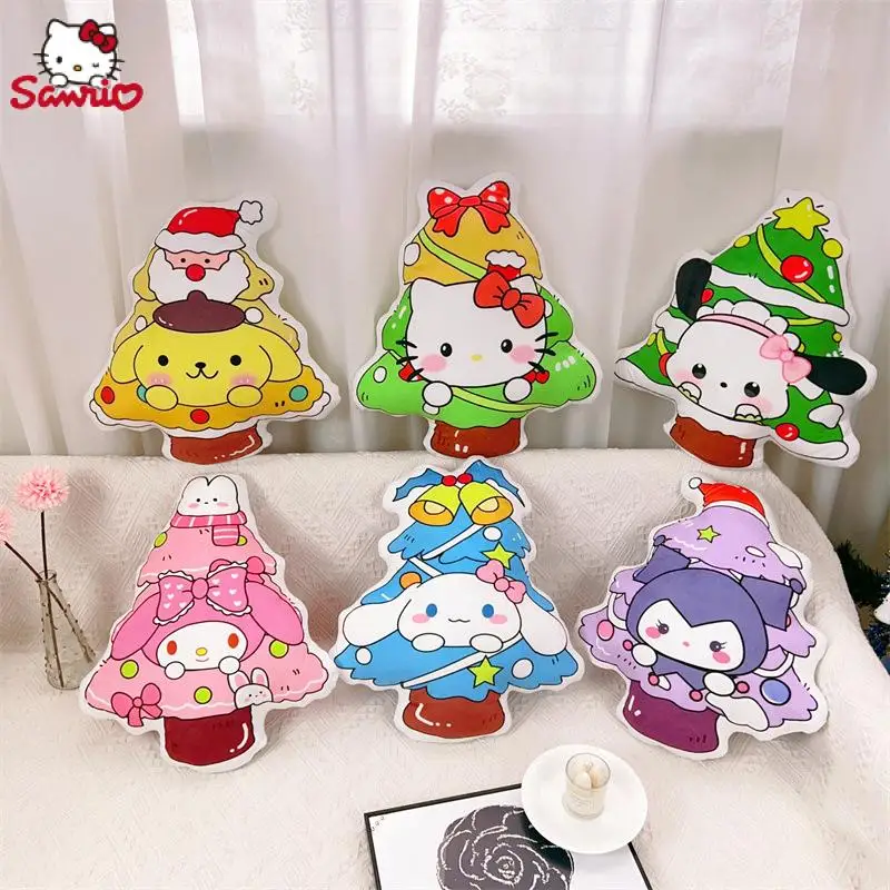 

Kawaii Sanrio аниме Рождественский валик милый Hello Kitty My Melody мультфильм диван Печатный орнамент креативный праздничный орнамент подарки