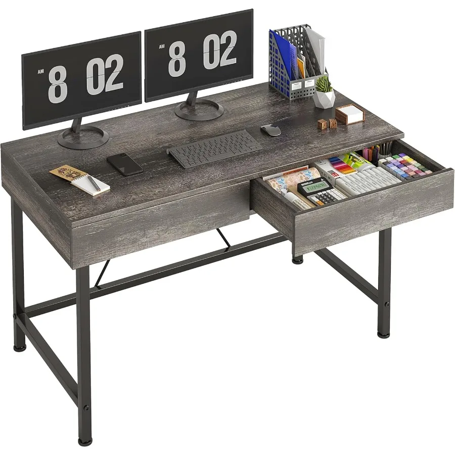 40Inch Small Desk with Wooden Drawers Desk for Bedroom Work Desks for Home Office with Storage Computer Desk for Small Space Mo