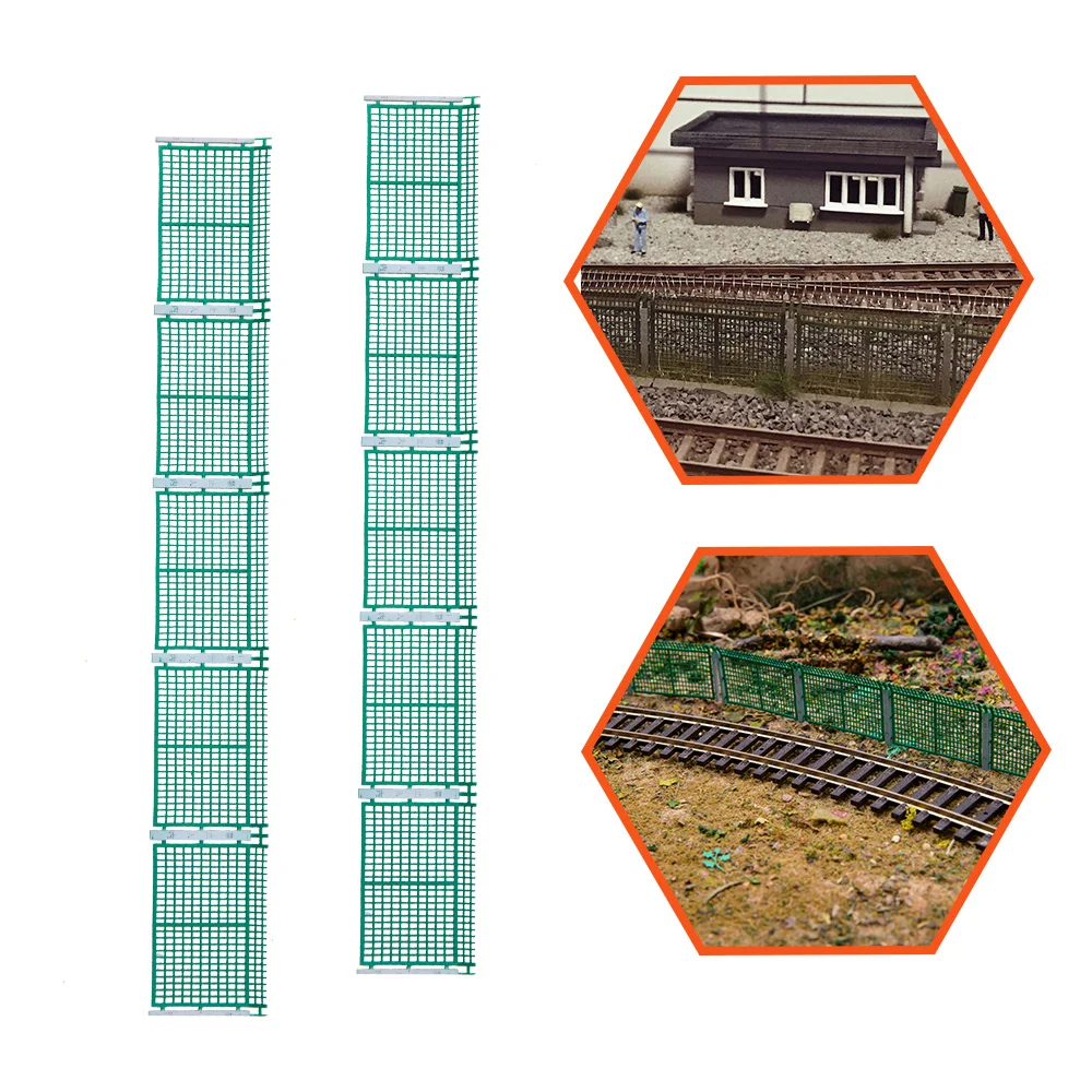 

Simulation Railroad Track Fence Model ABS Rail Paling Kits Diy HO Landscape Layout Materials Diorama Kits 1Pcs/2Pcs