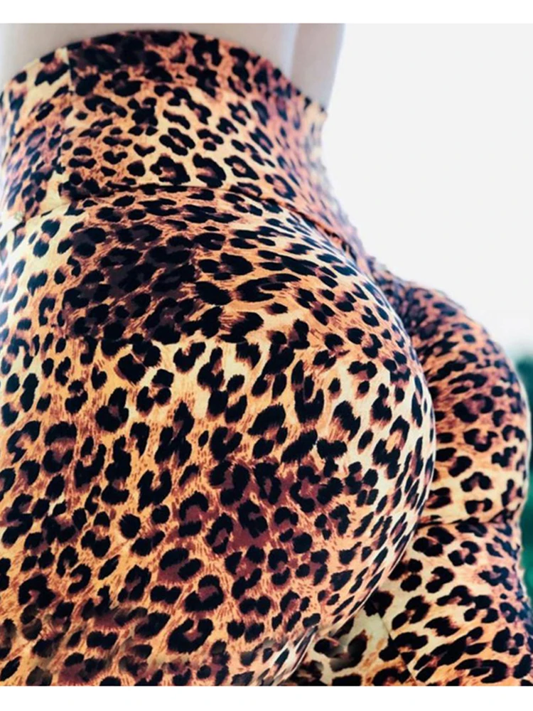 Digital leopardo impressão cintura alta yoga calças para mulheres, esportes fitness leggings, push up ginásio calças, sexy jegging, moda