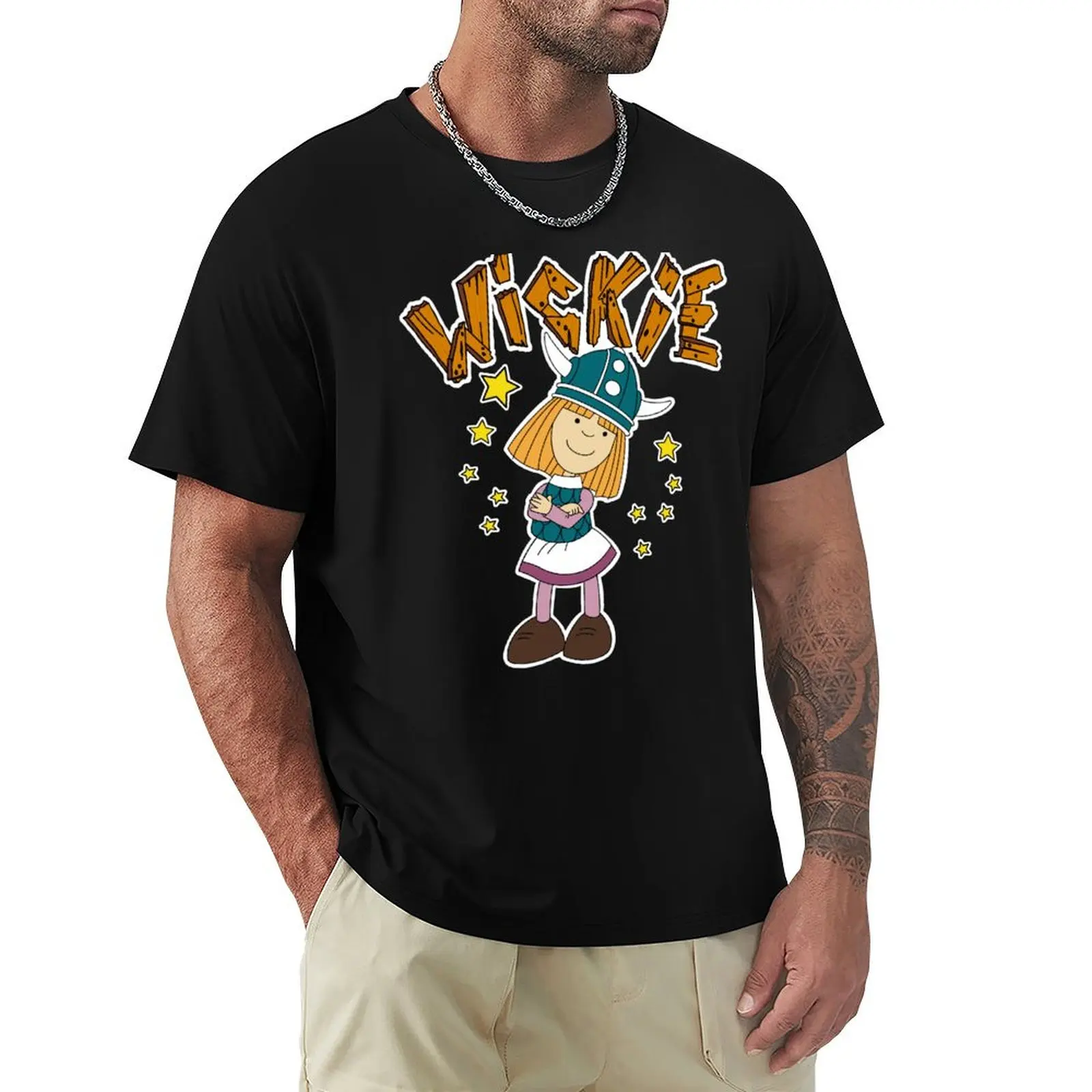 

Wickie viking 80s retro vintage T-Shirt man clothes rapper graphic tees summer shirt anime fruit of the loom mens t shirts