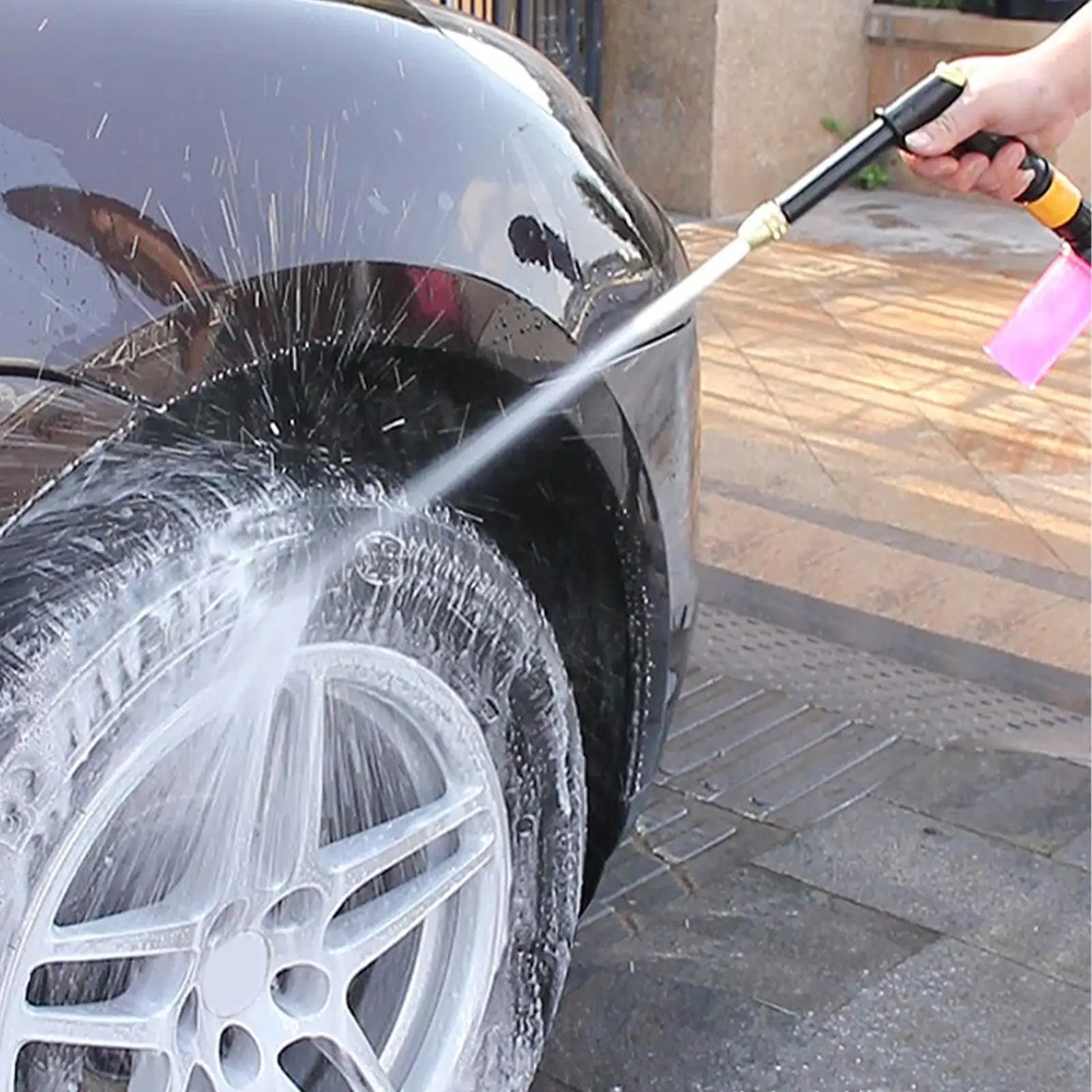 

Маленькая портативная мойка высокого давления с насадками, вращающимися на 360°, герметичная, для мытья автомобилей, уборки дома, гаража, балкона