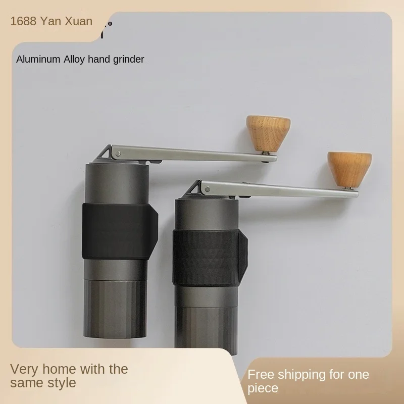 Home or Outdoor Camping Portable Coffee Machine Hand Crank Grinder Hand Brew Coffee Grinder Foldable Coffee Maker