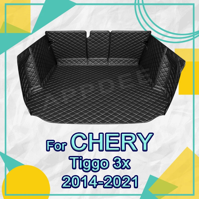 Auto Full Coverage Trunk Mat For Chery Tiggo 3X SUV 2014-2021 20 19 18 17 16 15 Car Cover Pad Interior Protector Accessories