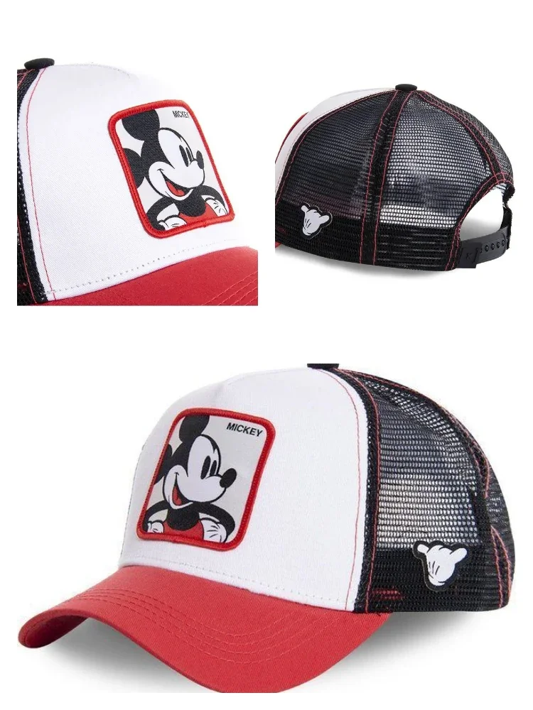Urocza czapka typu trucker z siatką, z motywem Myszki Miki, regulowana, z kreskówkowym Kaczorem Donaldem, hip-hopowa, chroniąca przed słońcem, idealna na zewnątrz, streetwear, prezent. — 2