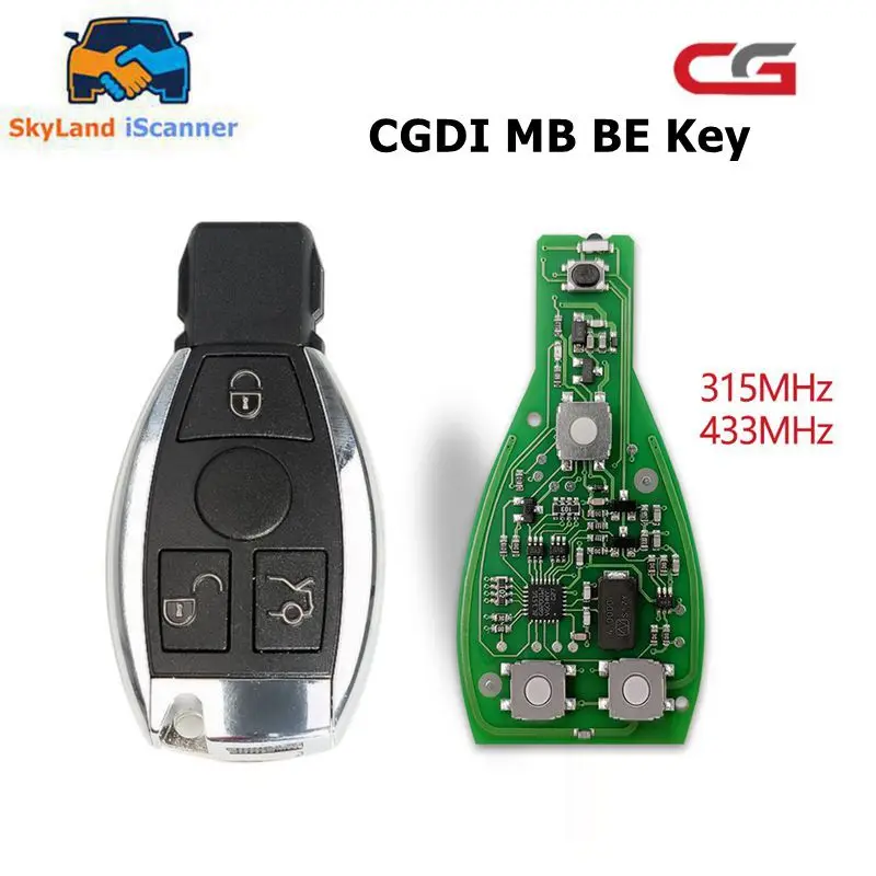 

Original CGDI MB CG BE Key 315MHZ/433MHZ For Benz Work with CGDI MB Programmer For Benz FBS3 With Smart Key Shell LOGO Free Ship