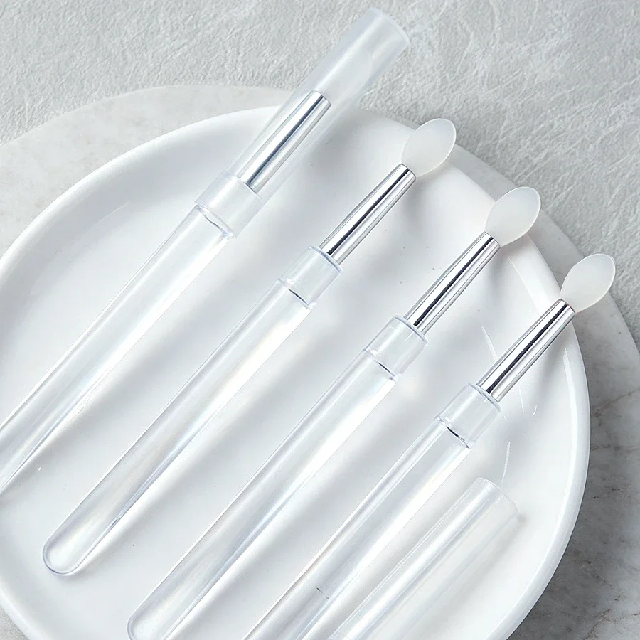 1/ 5Pcs Silicone Lip Brush, Long Handle Lip Applicator for  Lip Gloss Mask, Makeup Brush for Eyeshadow Nail Art Glitter Cosmetic