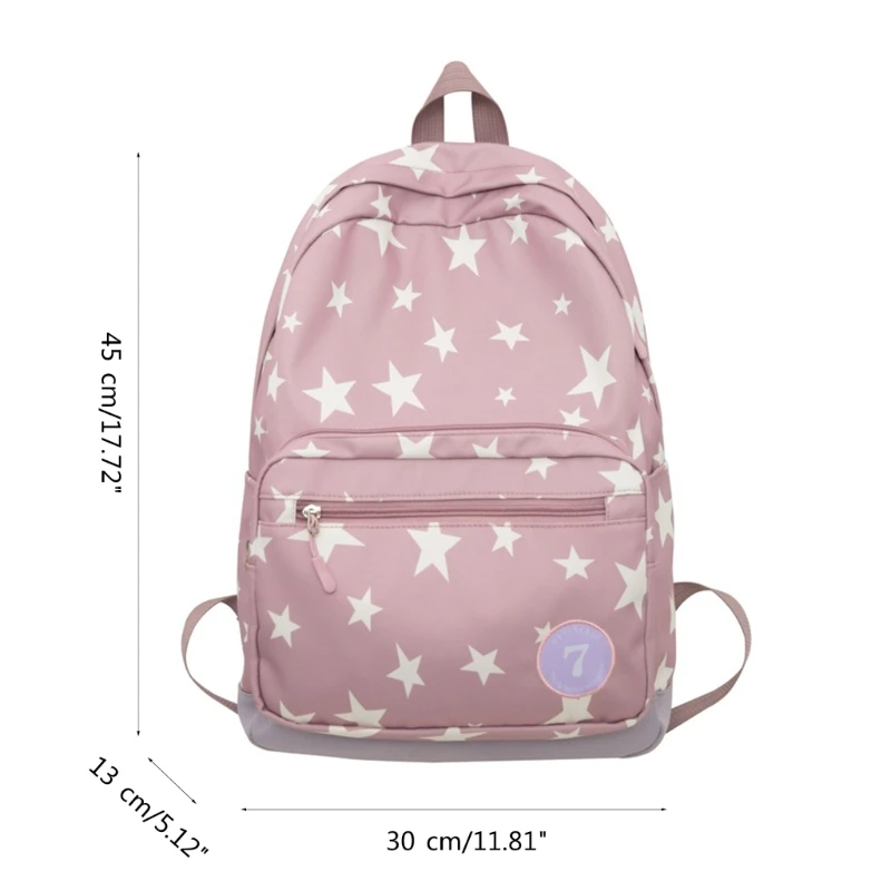 Bolsa viaje, mochila con estampado estrellas para niñas, mochilas escolares para estudiantes, mochilas ligeras E74B