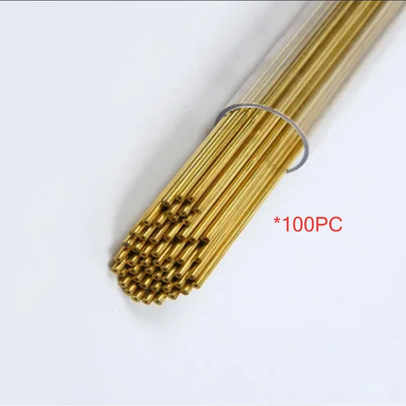 

100pcs 1.4x400mm Perforator Electrode Copper Tube EDM Machine Puncher Discharge Perforator Accessories