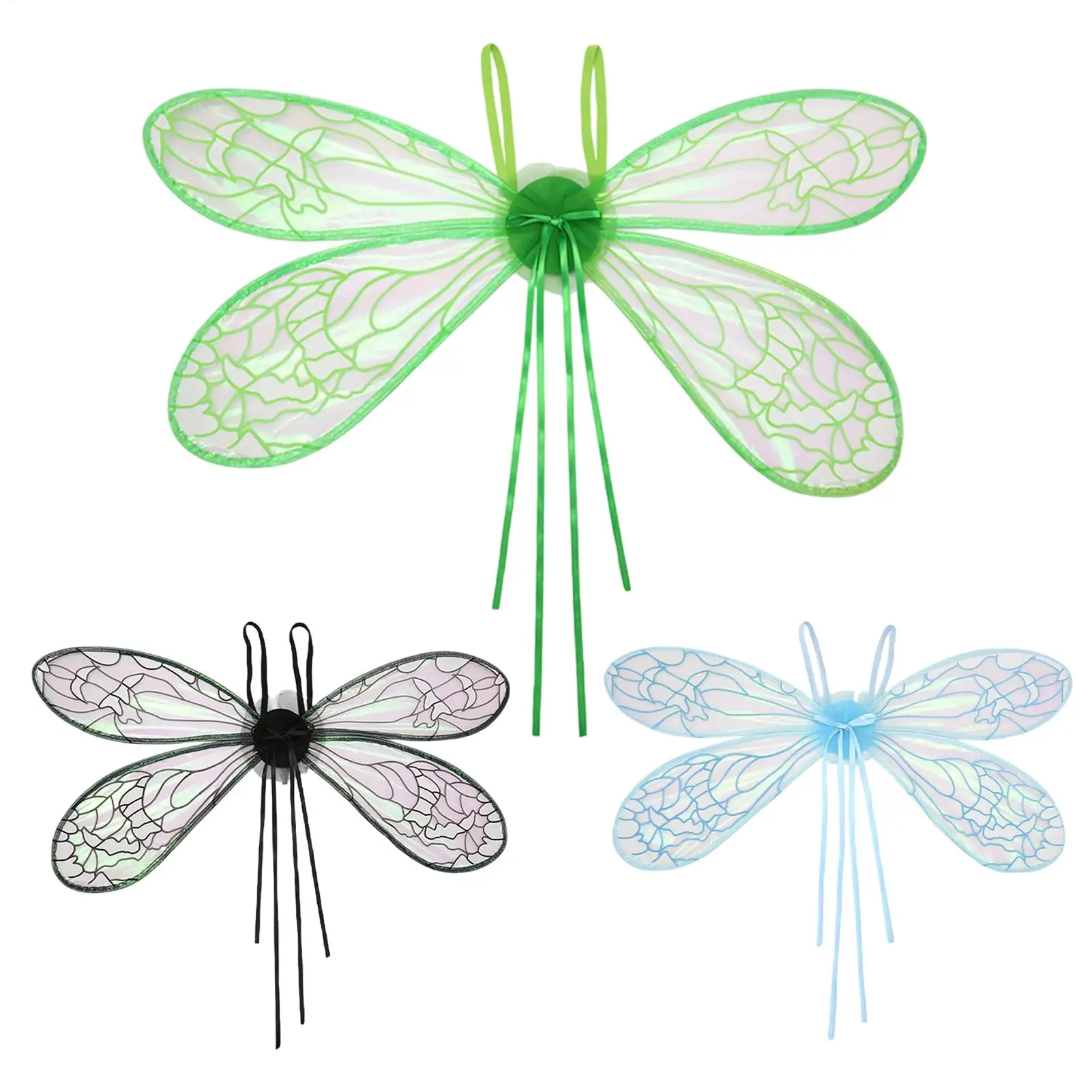 Dragonfly Fairy Wings Costume Accessory Shiny Dress Up Prop for Stage Performance Halloween Christmas Carnival Masquerade