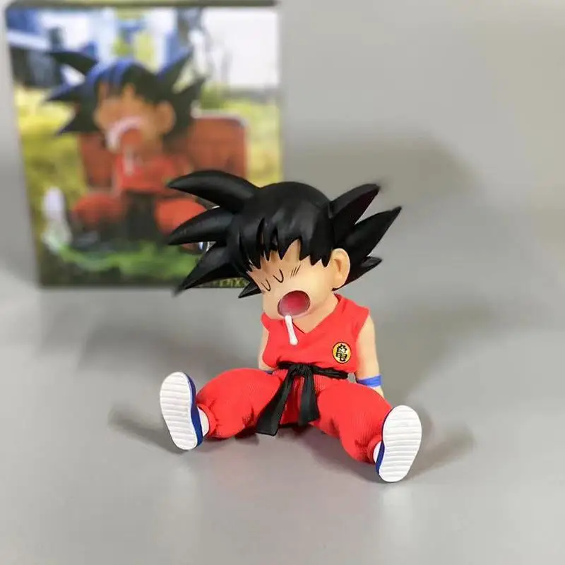 Anime Dragon Ball Figure Z Kakarotto Gk Pvc Action Figure Auto Accessories Sitting Posture Sleep Son Goku Model Toys Gifts