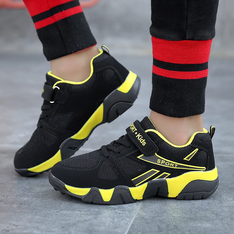 Kids Mesh Patchwork Shoes Teenager Sneakers Girl Boys Hook Loop Shoe 2026 Summer Big Children's Fashion Walk Trainers 28-40