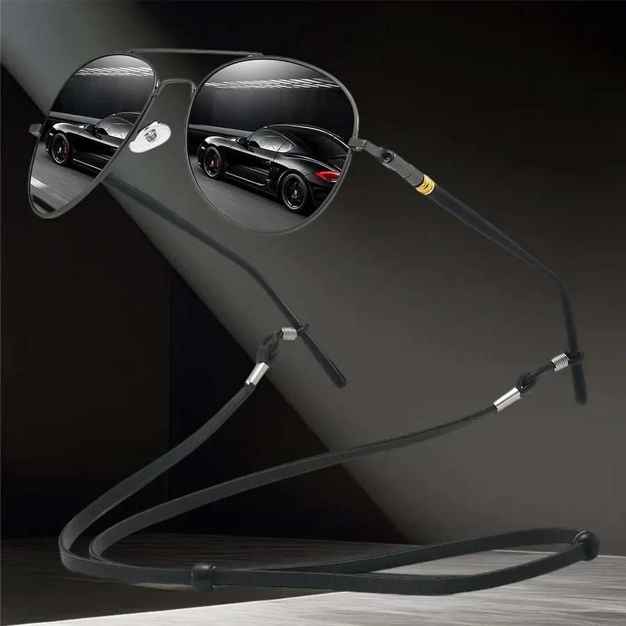 أزياء مع سلسلة كلاسيكية الطيار الإطار المعدني عالية الجودة UV400 النظارات الشمسية الصيد القيادة تسلق الجبال نظارات واقية