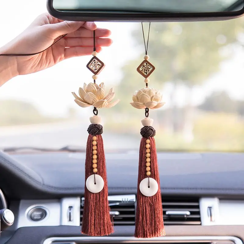 Car Pendant: Huangyangmu, Lianhua, Taomu, Praying For Safety, High-End Decoration, Car Interior Decoration