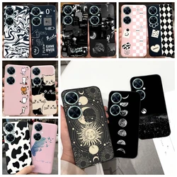 For Huawei Nova 11i Case Cover Nova 11 Pro Nova11 Ultra Slim Capas Luxury Cat Feather Bumper Soft TPU Fundas Huawei Nova 11i Bag