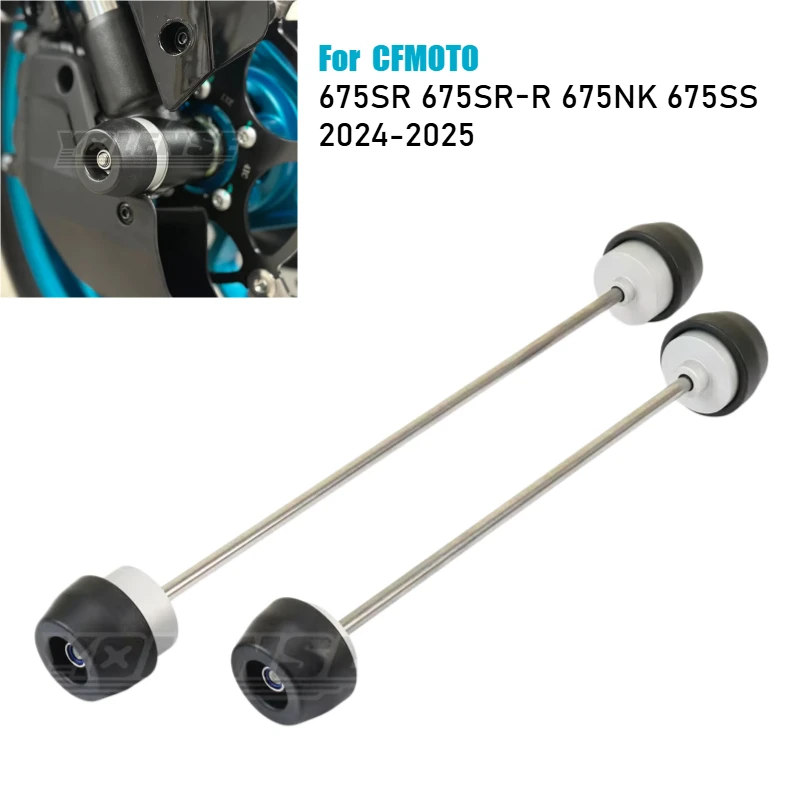 

For CFMOTO 675NK 675SS 675SR 675SR-R 675 SR SS NK 2024-2025 Front Rear Axle Wheel Fork Crash Slider Swingarm Spool Sliders Guard