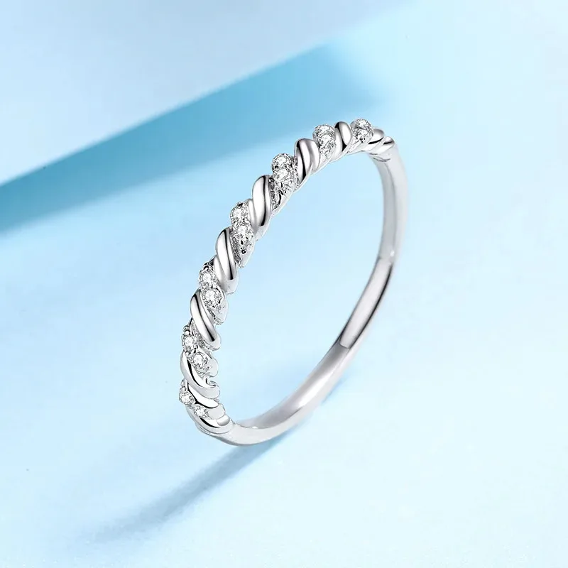 

Twisted Buckle Row Platinum Rings For Women, Cluster Crown Single Pt950 Fine Jewelry Moissanite Ring Lady GRA Certified