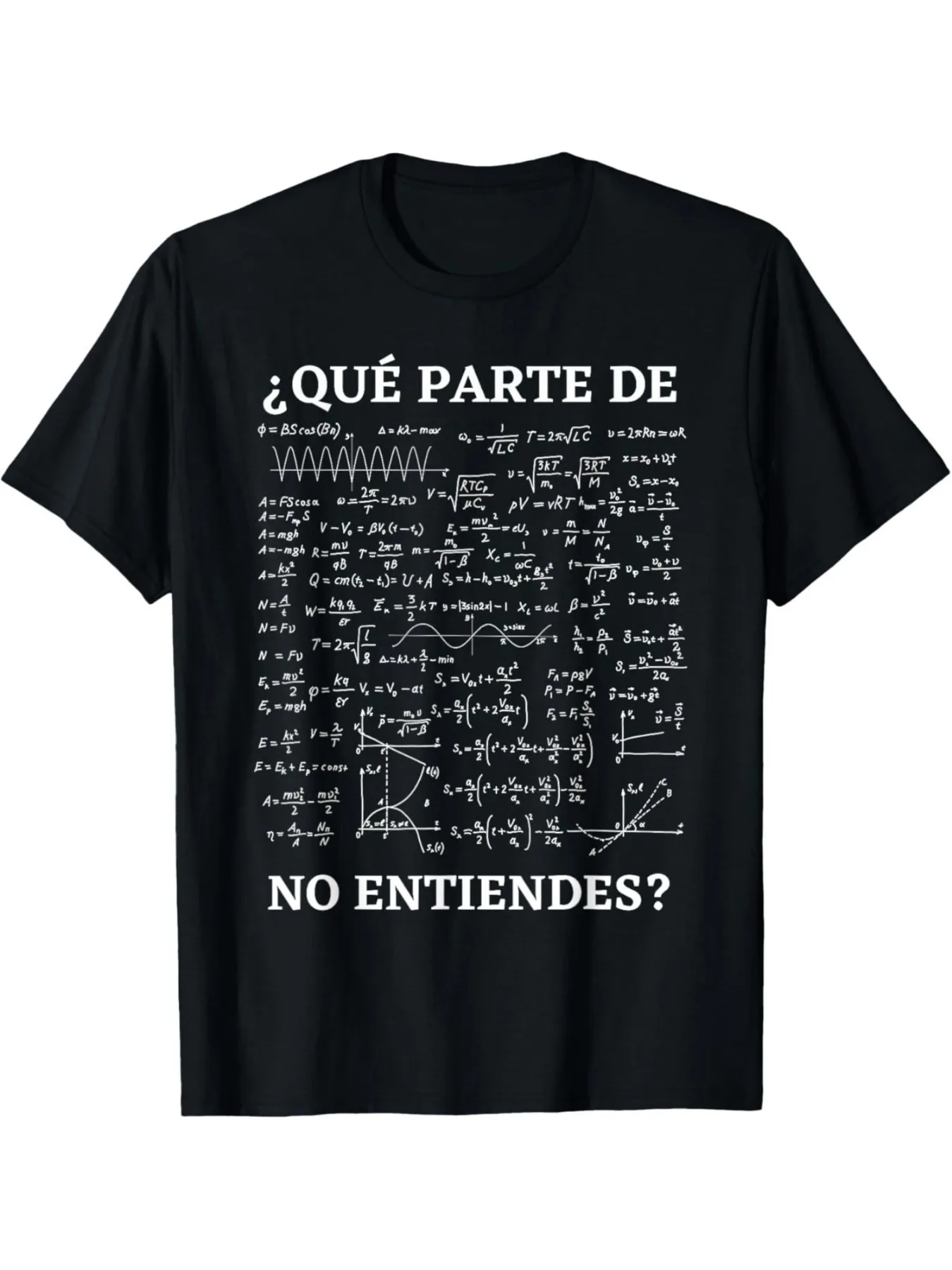 Spanish Math Equations Graphic Tee Funny 