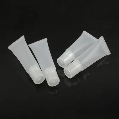 

8ML12ML Clear Plastic Soft Hose Tube for Lipgloss, Empty Portable Squeezable Lip Paint Oil Refillable Container, Lip Gloss/Lip