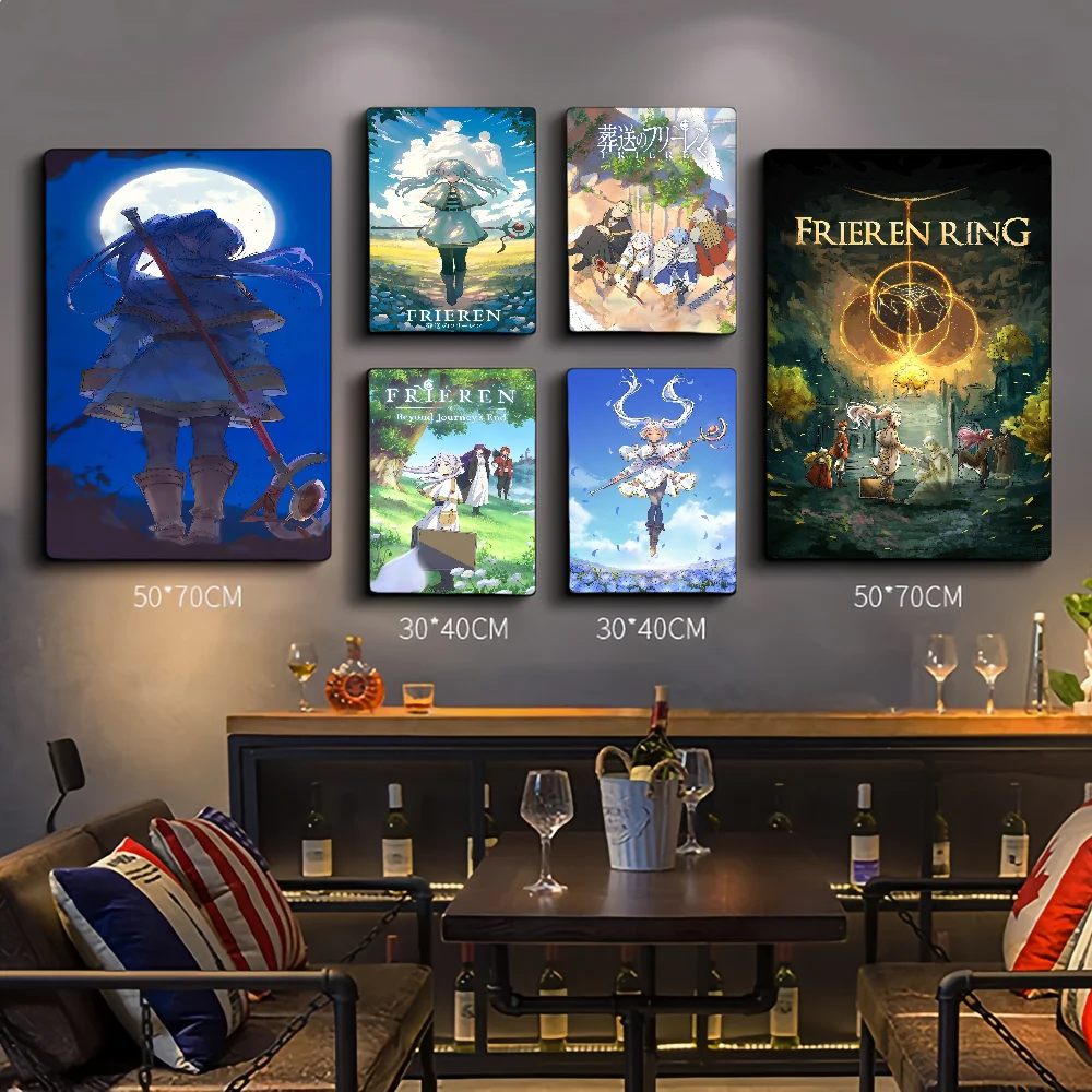 

Anime Frieren Self-adhesive Art Poster HD Quality Wall Art Retro Posters For Home Home Decor