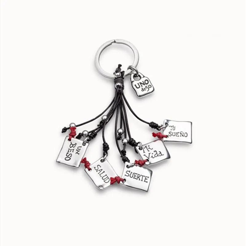 Spain unode50 Good luck healthy love keychain car hang handmade couple holiday gift