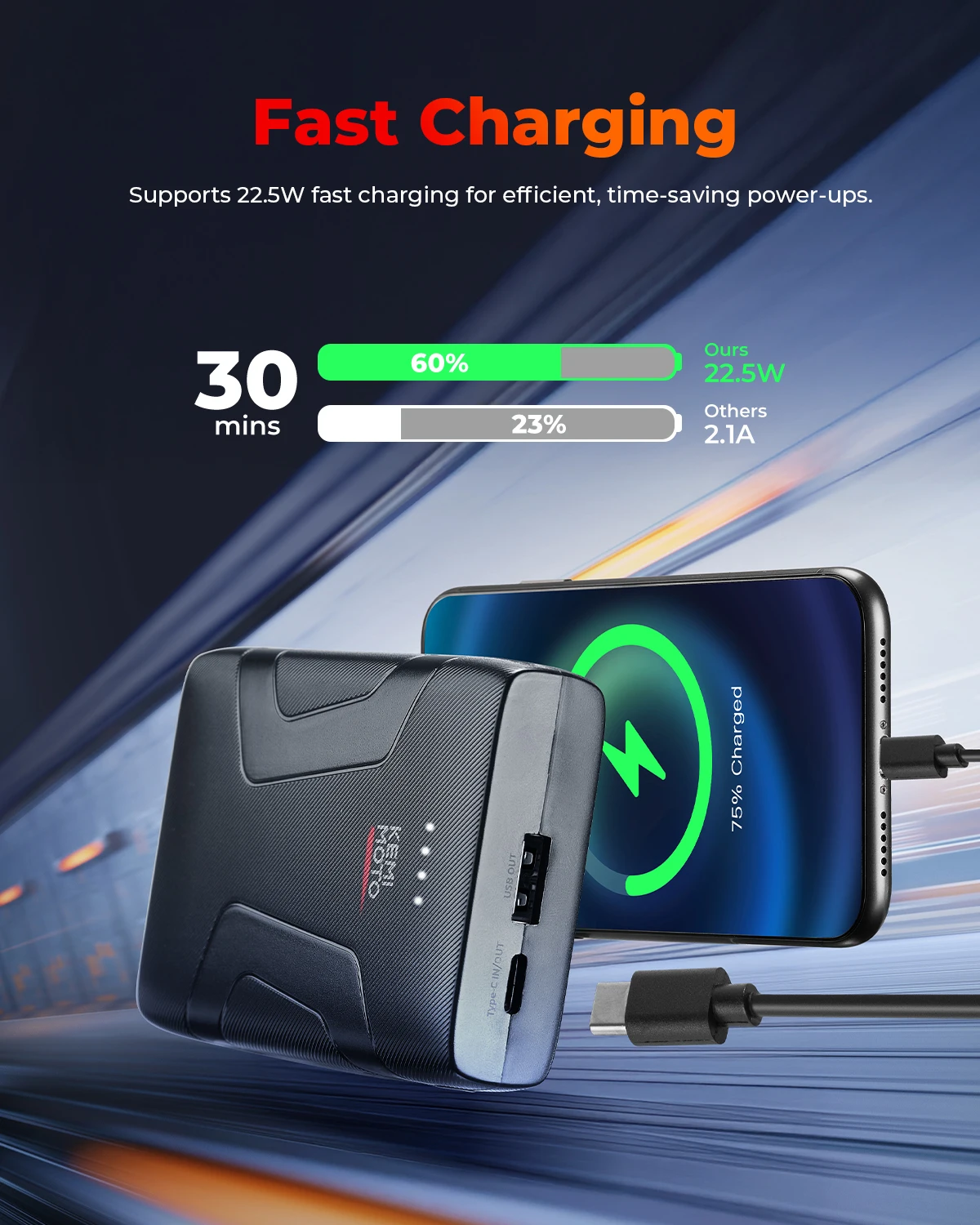 Mini Power Bank 10000mAh do Podgrzewanych Kamizelek i Kurtek, Szybkie Ładowanie, Bezpieczny, Certyfikat CE, Przenośna Ładowarka do Użytku Zewnętrznego