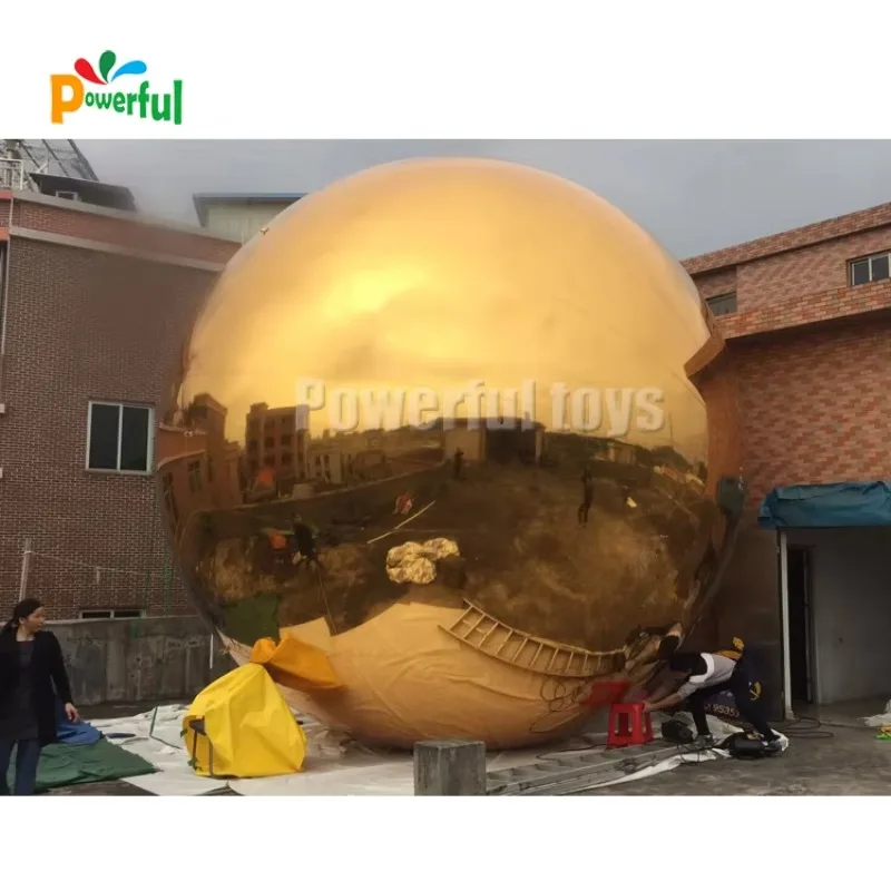Customized Inflatable Balloon Christmas Decoration Giant Reflective Mirror Ball Waterproof Hanging Ornament with Easy Setup view 6