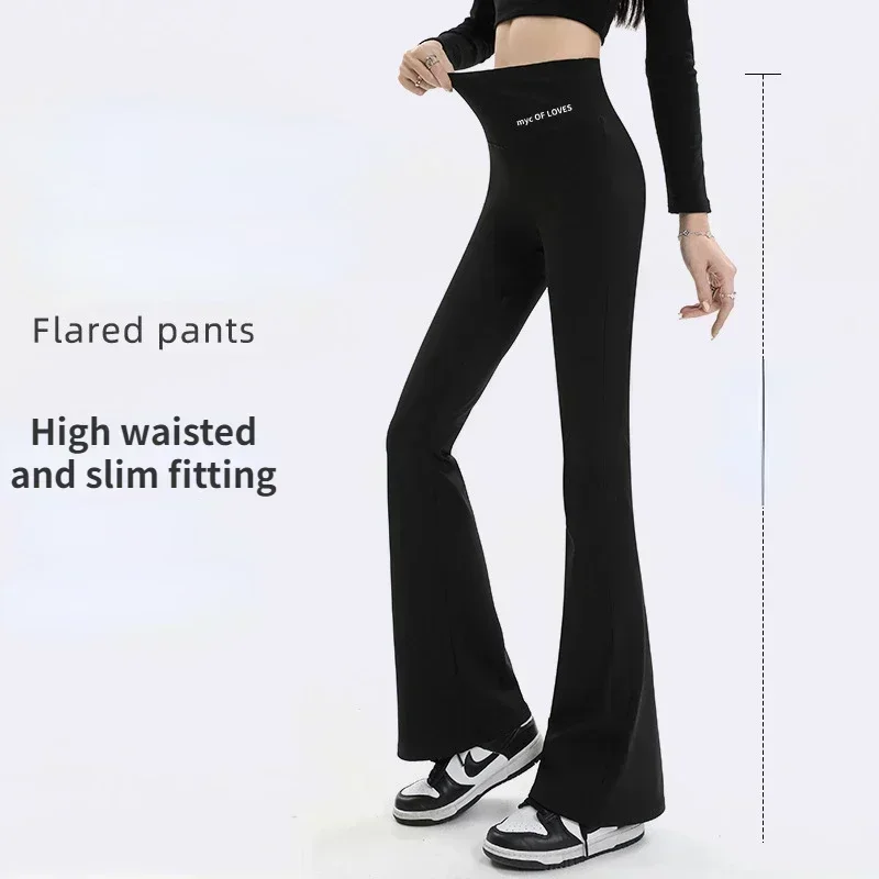 Women Flare Leggings High Waist Wide Leg Yoga Pants Seamless Fitness Workout Tights Gym Sports Trousers Casual Slimming Clothing